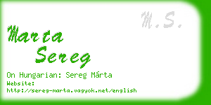 marta sereg business card
